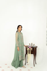 3 Piece Chiffon Embroidered Suit (FW0009)